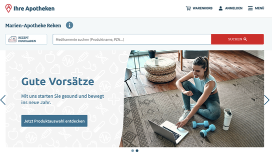 Bestellfunktion der Cronen Apotheke Coesfeld via Ihreapotheken.de