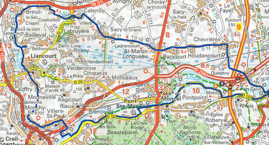 Cyclo de Bailleval - Parcours de 60 km le 3 août 2025