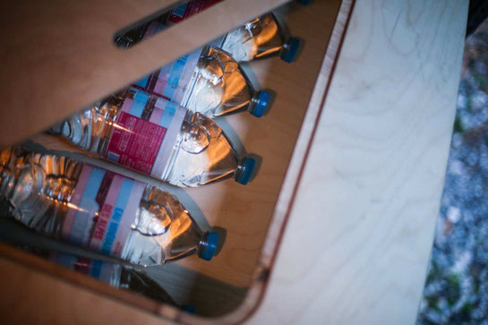 Create a water storage space in your van.