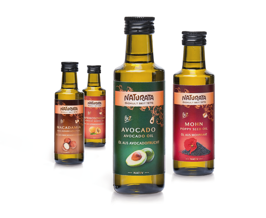 NATURATA - Premium Öle - hochwertig - Avocado - Macadamia - Mohn - Relaunch - Design - Packaging - DesignKis - 2011 - Verpackung