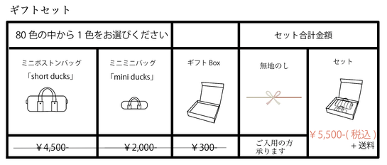 バッグのギフトセット