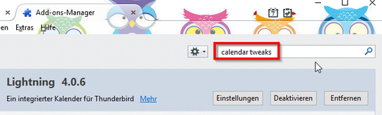 Thunderbird Calendar Tweaks