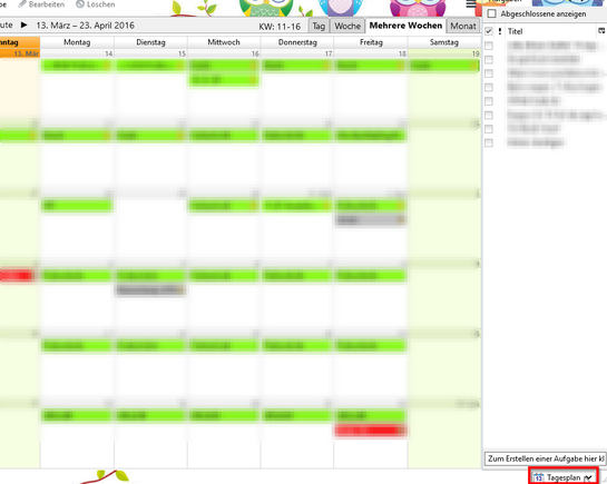 Aufgaben in Thunderbird-Kalenderansicht anzeigen