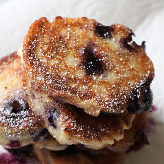 Quarkküchlein mit Blaubeeren