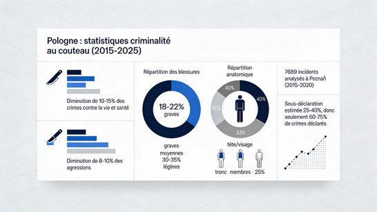 Criminalité au couteau Pologne 2015-2025 - statistiques et tendances