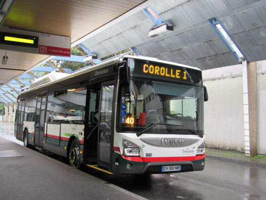 C'est sur quelques bus de la ligne Corolle que des tests d'écrans sont effectués