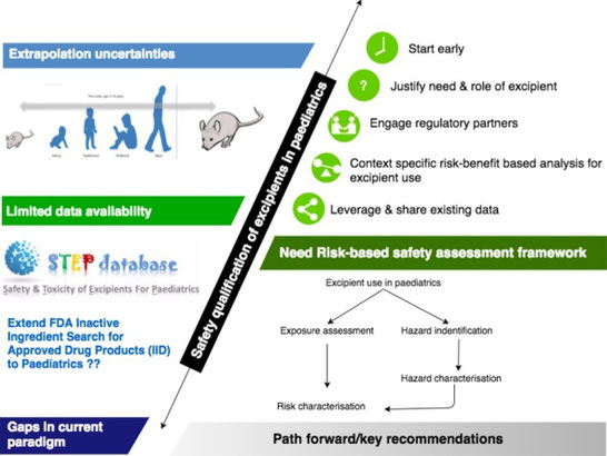 Graphic with the gaps and corresponding recommendations for the development of pediatric drugs