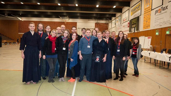 Helfer, Kämpfer und Organisatoren der Hessenmeisterschaft am 08.02.2015 in Fulda