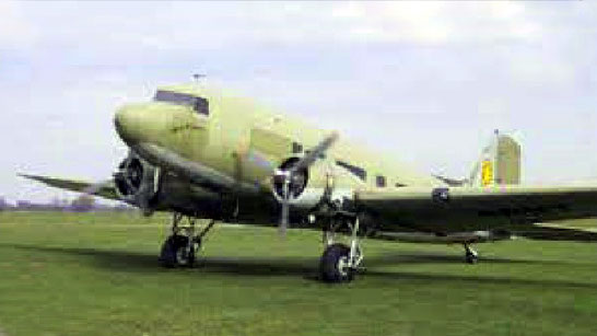 Douglas C-47 Skytrain Dakota. This plane is only an example of the plane type.