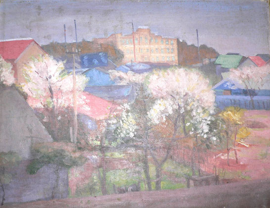 友吉が亡くなる二年前に描いた「春」 春陽会第七回展に入選する。