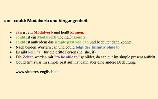 can oder could
