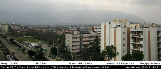 Immagine web cam di Frosinone da Corso Lazio