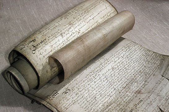 A medieval court roll