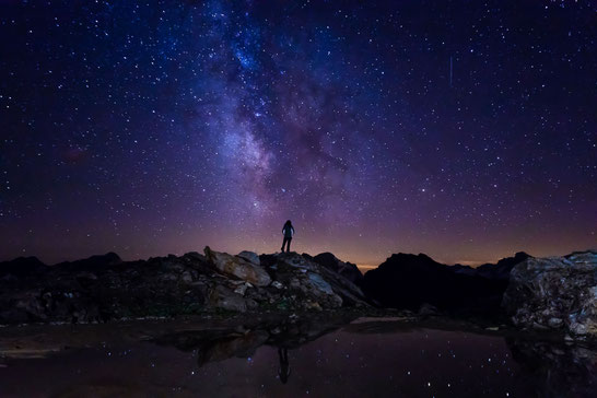 Stage photo de voie lactée dans les Alpes, initiation à la pose longue, Bourg d 'oisans, Le freney d'Oisans, atelier photo paysages de montagnes nocturne objets céleste, photos de nuit en pause longue circumpolaire, Ciel étoilé..