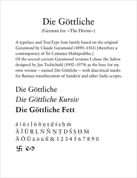 Die Göttliche Typesheet