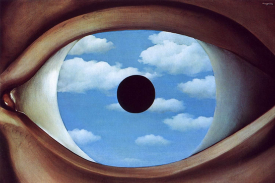R. Magritte, "The false mirror", olio su tela, 1928, The museum of modern art, New York