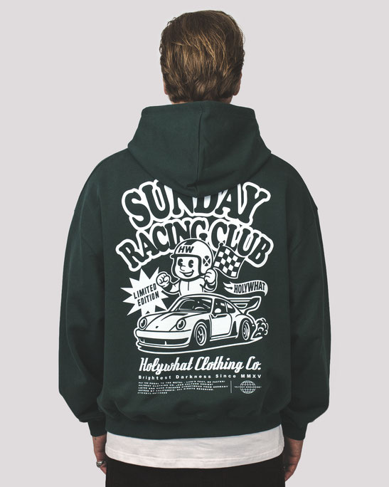 holywhat, hlywht, oversized, hoodie, streetwear, sunday racing club, racing, car culture, organic cotton, made in portugal, sustainable, losangeles, california