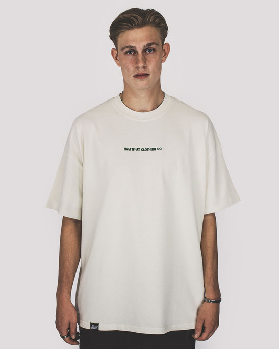 holywhat, oversized, t-shirt, portugal, sustainable, organic, organig cotton, made in portugal, streetwear, streetstyle, basic series 2, white