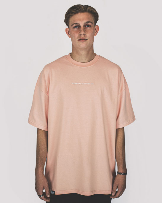 holywhat, oversized, t-shirt, portugal, sustainable, organic, organig cotton, made in portugal, streetwear, streetstyle, basic series 2, pastellpink