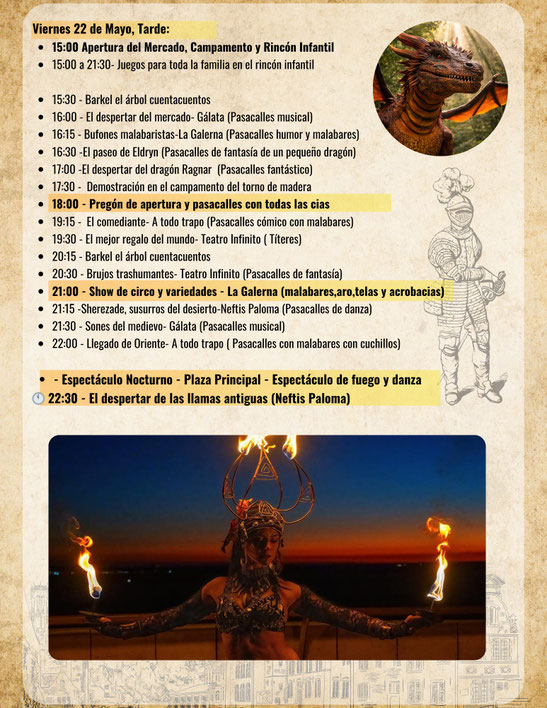 Programa del Mercado Medieval de Vicalvaro