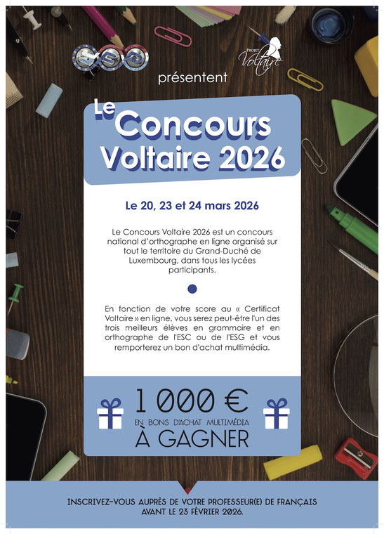 Affiche du Concours Voltaire 2026