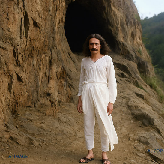 This is a AI creation of how Baba would have been at the cave entrance. Image by Anthony Zois.