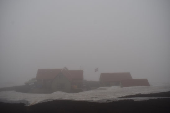 Hrafntinnusker, fog Laugavegur trail