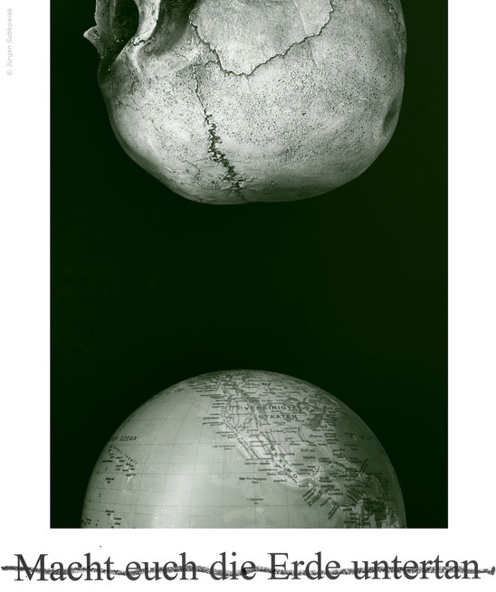 Totenschädel, Erde, Umwelt, Weltuntergang, Kunst
