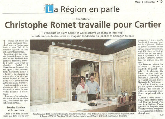 Article de l'Orne Hebdo