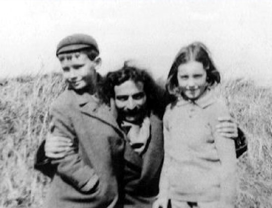 Baba and children in 1931 at the East Challacombe property.