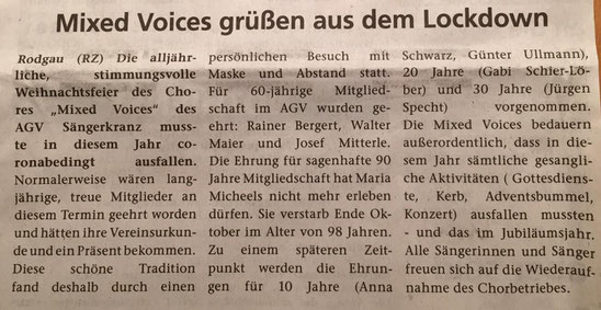 aus der Rodgau-Zeitung vom 25.12.2020