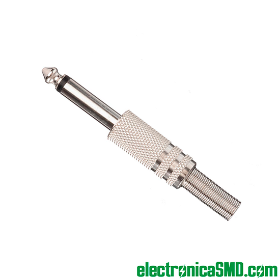 plug macho audio mono 1/4 6.35mm, guatemala, electronica, electronico, plug de audio para soldar cable, plug metalico