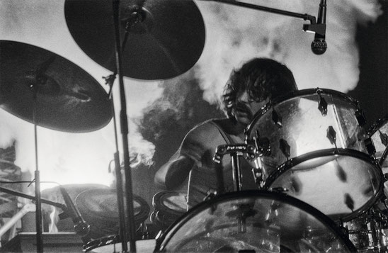 Nick Mason beim Konzert von Pink Floyd 1972 in der Böblinger Sporthalle. Foto: Martin Schultz