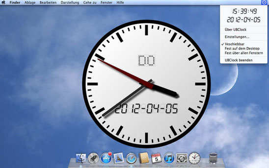 UBClock auf einem MacDesktop