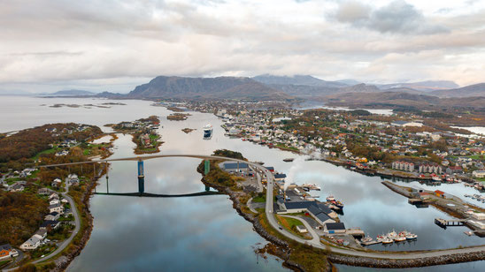 Brønnøysund von oben ©Havila Voyages