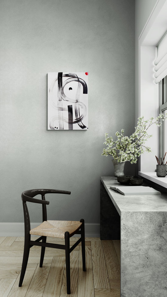 Ink painting on canvas / 50x70 cm / 2025 / unique