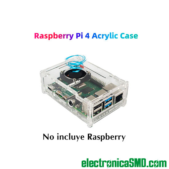 case protector acrilico raspberry pi 4 guatemala, case transparente para raspberry pi guatemala, electronica, electronico, guatemala