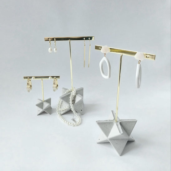 Star Base Gold Coloured T-Bar Earring Stands by PASiNGA