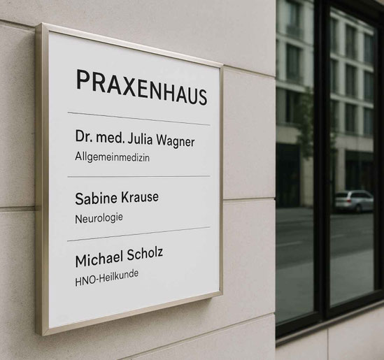 Praxisschilder aus Hamburg