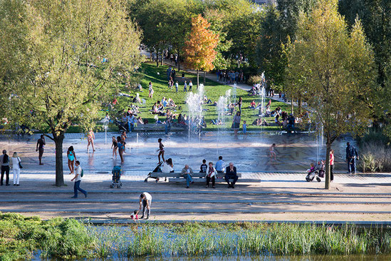 Parc Martin Luther King in Paris, France - Photo: Paysagiste atelier Jacqueline Osty et associés