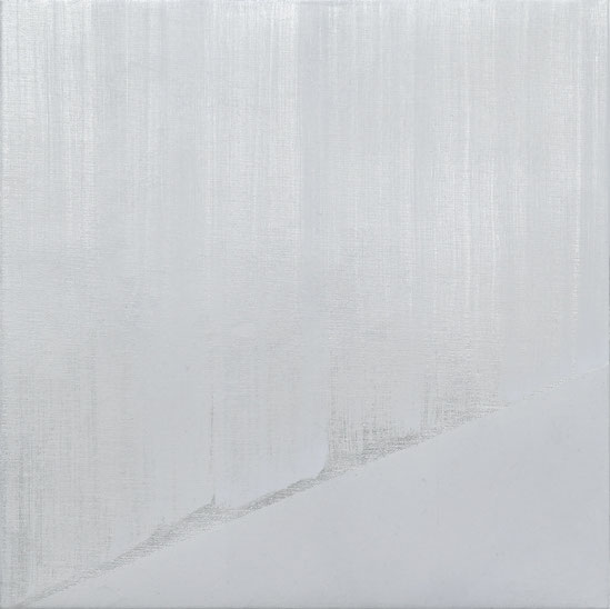 Schwelle 1 40x40cm oil and aluminium leaf on canvas, 2025