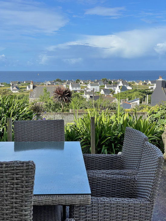 Ferienhaus Tal Ar Mor in Plouhinec, Bucht von Audierne, Blick auf den Atlantik.