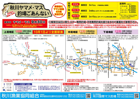 秋川　ヤマメ　マス　釣り場