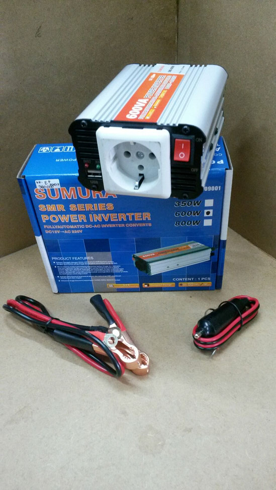 Inverter Sumura 600W Pure shine Wave / USB 1A