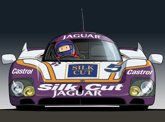 Jan Lammers, Johnny Earl Dumfries y Andy Wallace a los mandos de un Jaguar XJR-9LM by Muneta & Cerracín