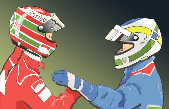 Giancarlo Fisichella & Eddie Irvine by Muneta & Cerracín