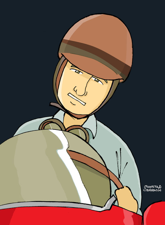 Juan Manuel Fangio by Muneta & Cerracín