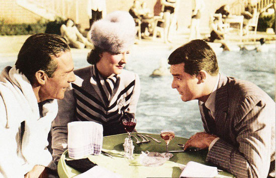 Dunne with Randolph Scott and Cary Grant in "My Favorite Wife", 1940