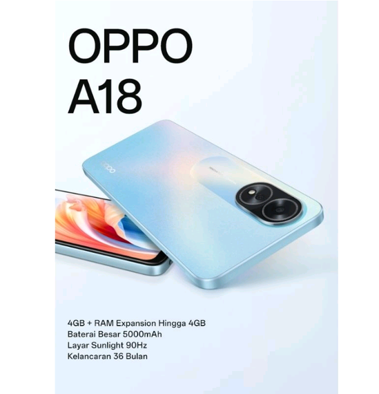 Kapasitas RAM dan ROM 4GB+128GB Tipe RAM LPDDR4x @ 1800MHz 2×16bit Spesifikasi ROM EMMC5.1 Kartu Penyimpanan Didukung USB OTG Didukung. Layar Ukuran 6,56" Rasio Layar 89.80% Resolusi HD+ (1612x720) Refresh Rate 90/60Hz Touch Sampling Rate 90Hz Gamut Warna Mode Vivid: 100% DCI-P3 Mode Gentle: 100% sRGB. Kamera Belakang Kamera utama: 8MP; f/2.0; FOV 78°; lensa 4P; AF didukung Kamera portrait: 2MP; f/2.4; FOV 89,1°; lensa 3P; fokus tetap Depan 5MP; f/2.2; FOV 76,8°; lensa 3P; FF didukung Mode Pemotretan Belakang: Malam, Video, Foto, Portrait, Time-lapse, PRO, PANO, Stiker, dan Google Lens Depan: Video, Foto, Portrait, Time-lapse, PANO, dan Stiker.