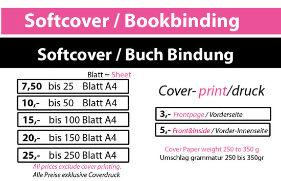 Copyshop Berlin Softcoverbindung